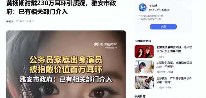 亲自下场黄杨钿甜父亲被正式立案调查麻将胡了试玩平台天价耳环风波不断(图4)